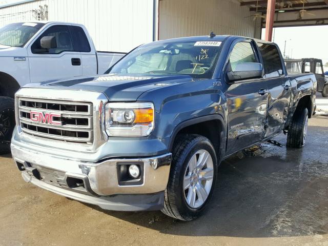 3GTU2UEC7EG354378 - 2014 GMC SIERRA K15 BLUE photo 2