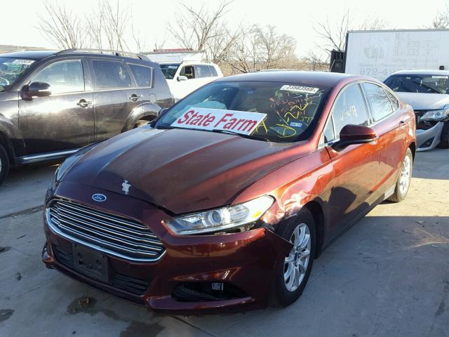 3FA6P0G70FR292501 - 2015 FORD FUSION S MAROON photo 2