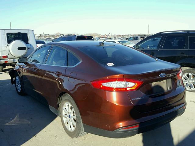 3FA6P0G70FR292501 - 2015 FORD FUSION S MAROON photo 3