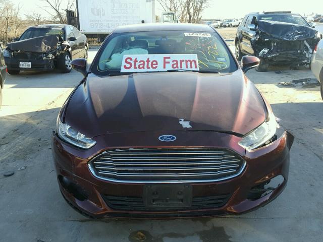 3FA6P0G70FR292501 - 2015 FORD FUSION S MAROON photo 9