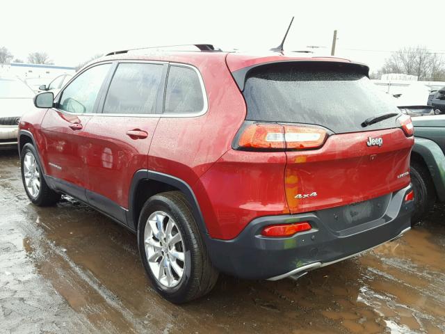 1C4PJMDS0EW278125 - 2014 JEEP CHEROKEE L RED photo 3