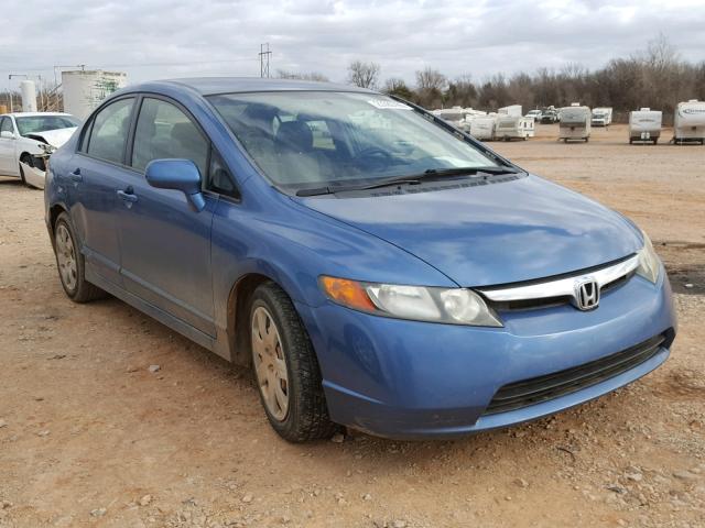 JHMFA16548S000842 - 2008 HONDA CIVIC LX BLUE photo 1