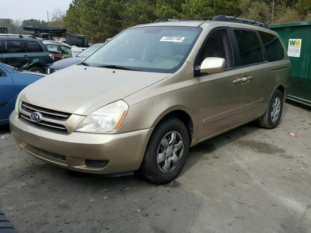 KNDMB233576175848 - 2007 KIA SEDONA EX GOLD photo 2