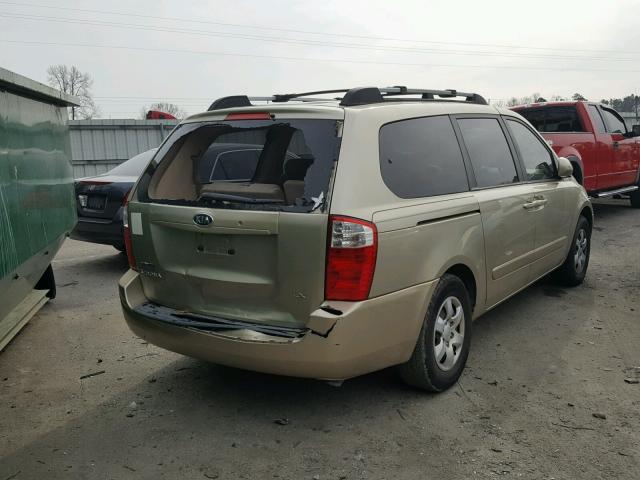 KNDMB233576175848 - 2007 KIA SEDONA EX GOLD photo 4