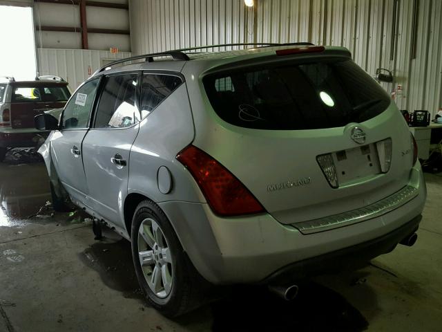 JN8AZ08W47W633910 - 2007 NISSAN MURANO SL SILVER photo 3