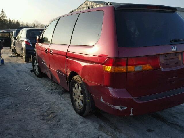 2HKRL18942H006543 - 2002 HONDA ODYSSEY EX MAROON photo 9