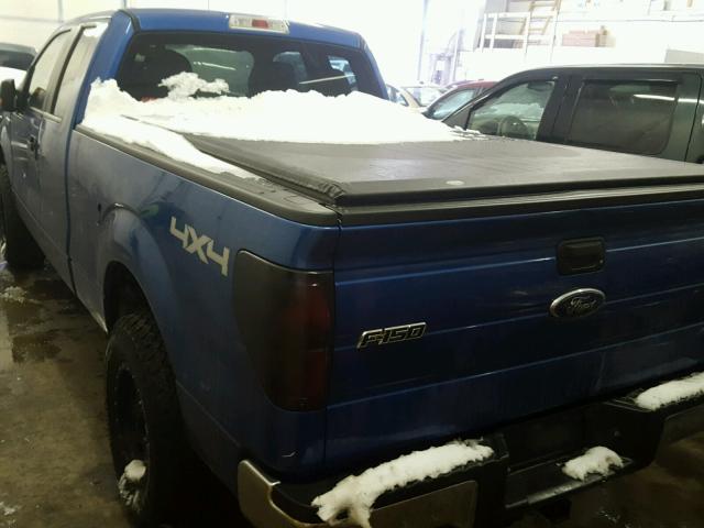 1FTEX1E89AKE29407 - 2010 FORD F150 SUPER BLUE photo 3