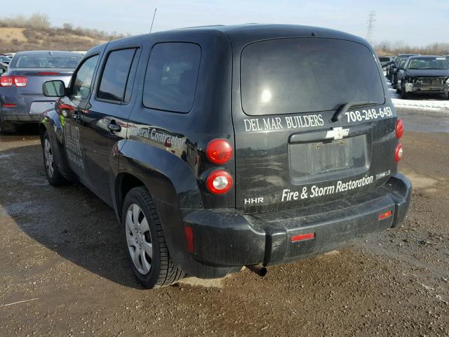 3GNCA13B59S610373 - 2009 CHEVROLET HHR LS BLACK photo 3