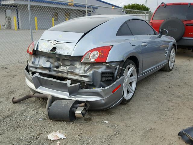 1C3AN69L54X004536 - 2004 CHRYSLER CROSSFIRE SILVER photo 4