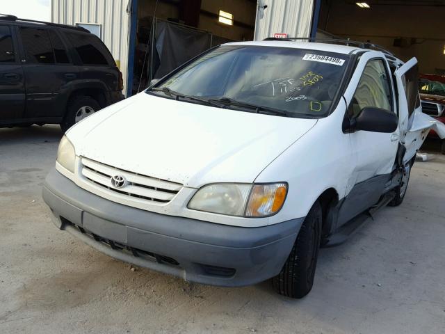 4T3ZF19C73U542592 - 2003 TOYOTA SIENNA CE WHITE photo 2