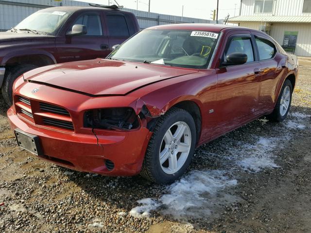 2B3KA43G08H227574 - 2008 DODGE CHARGER RED photo 2