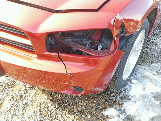 2B3KA43G08H227574 - 2008 DODGE CHARGER RED photo 9