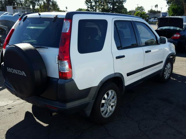 JHLRD78876C063119 - 2006 HONDA CR-V EX WHITE photo 4