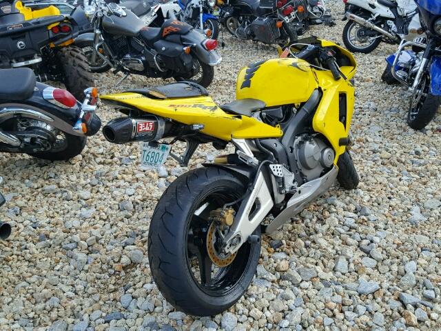 JH2PC37003M005667 - 2003 HONDA CBR600 RR YELLOW photo 4