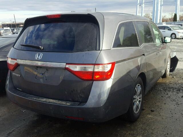 5FNRL5H68CB123278 - 2012 HONDA ODYSSEY EX GRAY photo 4