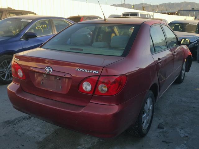 1NXBR32E66Z732185 - 2006 TOYOTA COROLLA CE RED photo 4