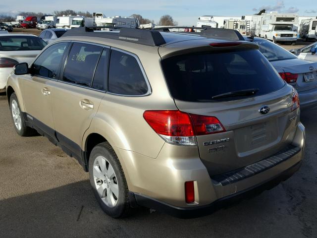 4S4BRCBC3A3329763 - 2010 SUBARU OUTBACK 2. GOLD photo 3