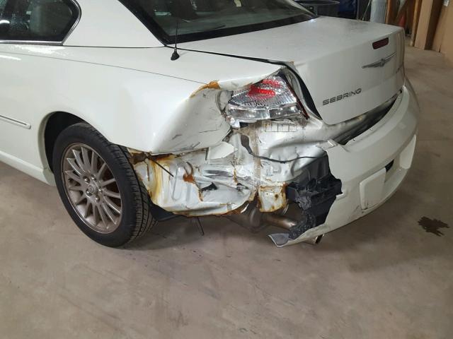 4C3AG52H94E105356 - 2004 CHRYSLER SEBRING LI WHITE photo 9