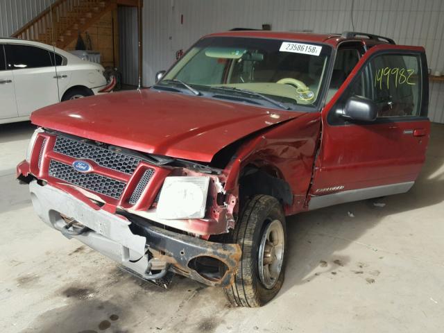 1FMYU70E71UA61282 - 2001 FORD EXPLORER S RED photo 2