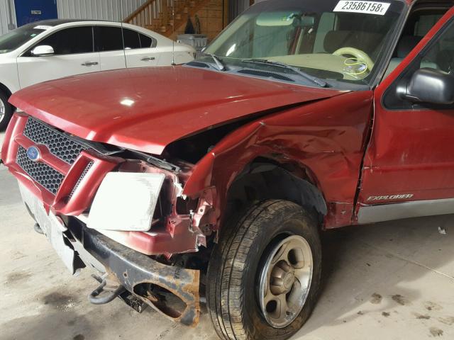 1FMYU70E71UA61282 - 2001 FORD EXPLORER S RED photo 9