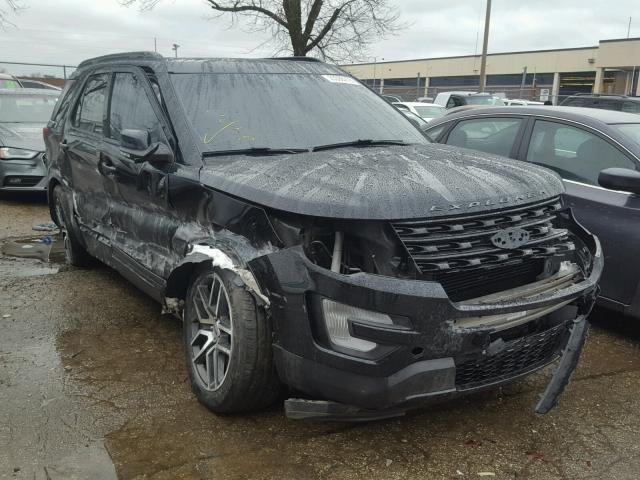 1FM5K8GT9GGA55574 - 2016 FORD EXPLORER S BLACK photo 9