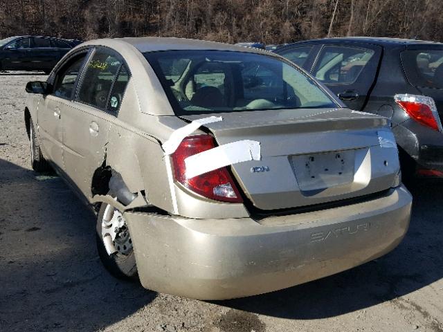1G8AJ52F15Z136988 - 2005 SATURN ION LEVEL GOLD photo 3