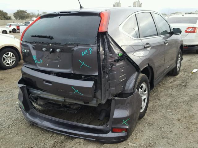 3CZRM3H31FG704430 - 2015 HONDA CR-V LX CHARCOAL photo 4