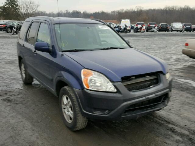 JHLRD78832C012078 - 2002 HONDA CR-V EX BLUE photo 1