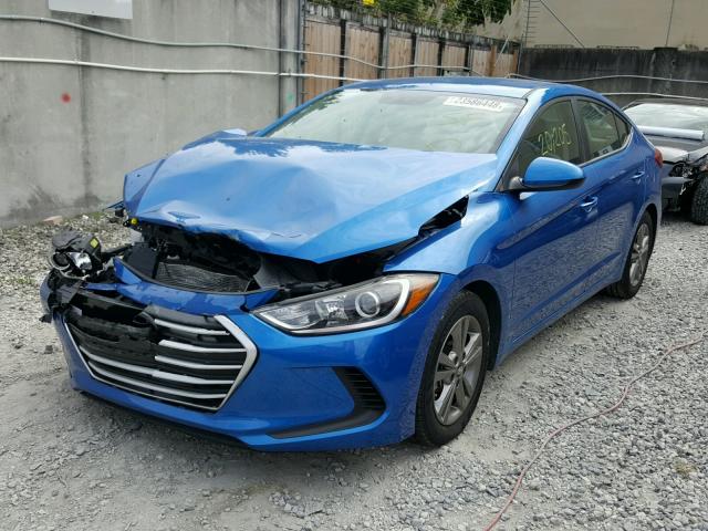 5NPD84LF3HH015897 - 2017 HYUNDAI ELANTRA SE BLUE photo 2