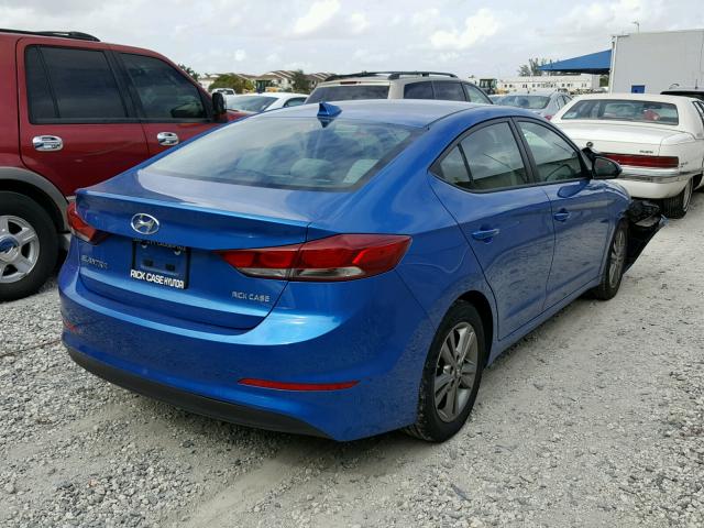 5NPD84LF3HH015897 - 2017 HYUNDAI ELANTRA SE BLUE photo 4