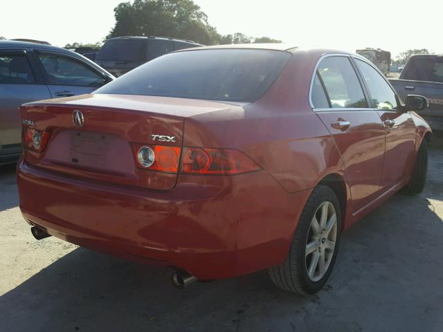 JH4CL96874C007827 - 2004 ACURA TSX RED photo 4