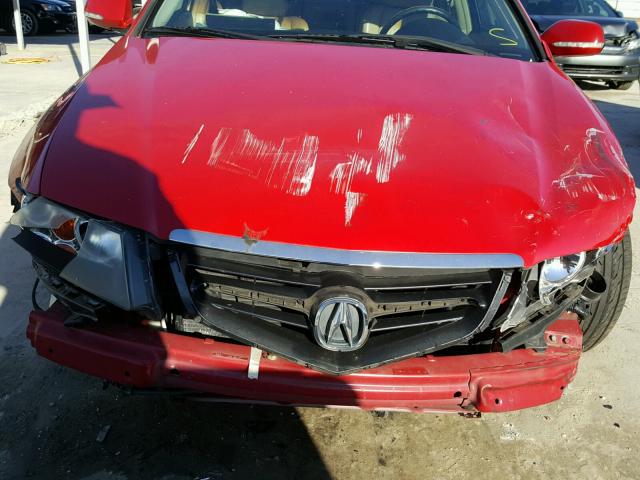 JH4CL96874C007827 - 2004 ACURA TSX RED photo 9