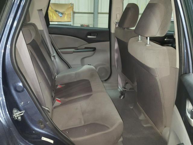 5J6RM4H34CL041049 - 2012 HONDA CR-V LX BLUE photo 6