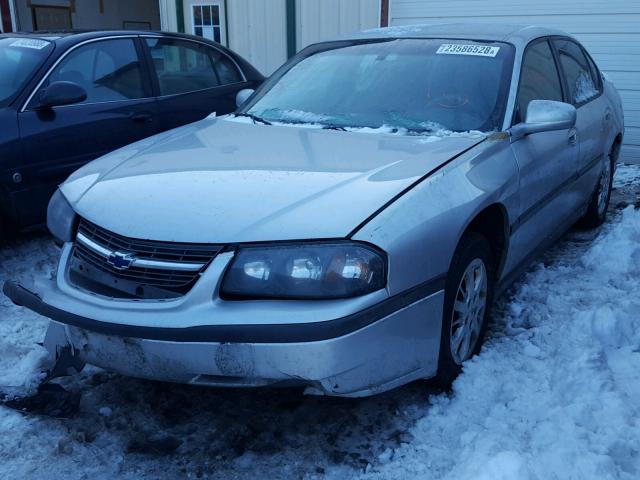 2G1WF52E649393814 - 2004 CHEVROLET IMPALA SILVER photo 2