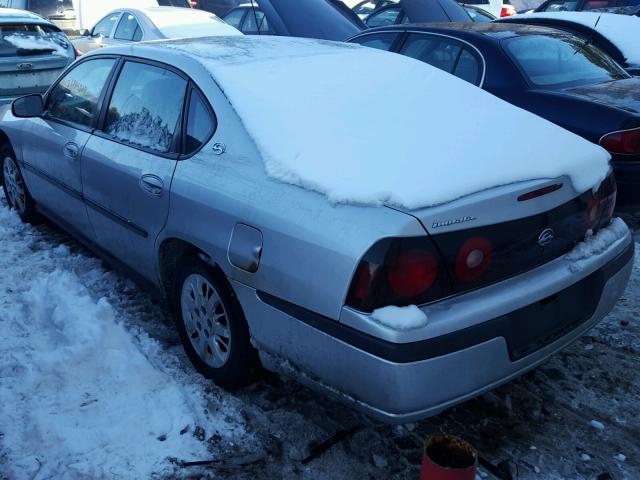 2G1WF52E649393814 - 2004 CHEVROLET IMPALA SILVER photo 3