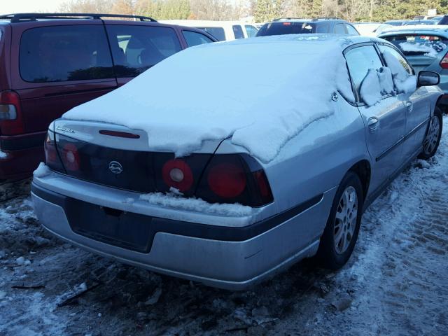 2G1WF52E649393814 - 2004 CHEVROLET IMPALA SILVER photo 4