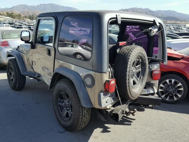 1J4FA49S14P765079 - 2004 JEEP WRANGLER / BROWN photo 3