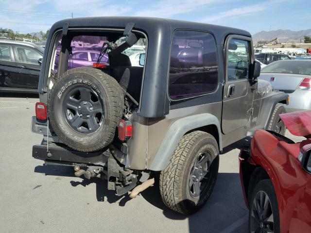 1J4FA49S14P765079 - 2004 JEEP WRANGLER / BROWN photo 4