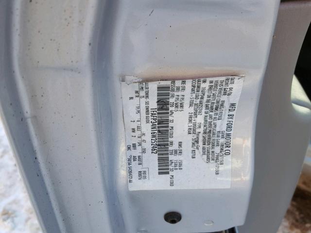 1FAFP34N16W252462 - 2006 FORD FOCUS ZX4 SILVER photo 10