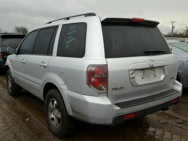 5FNYF18588B001191 - 2008 HONDA PILOT EXL SILVER photo 3