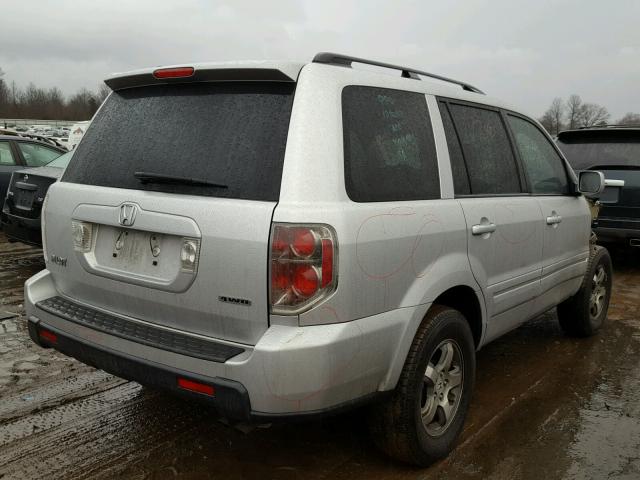 5FNYF18588B001191 - 2008 HONDA PILOT EXL SILVER photo 4