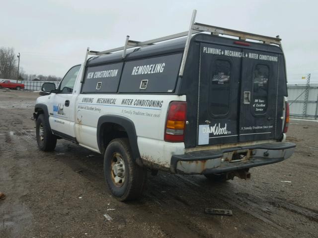 1GCGC24U01Z316770 - 2001 CHEVROLET SILVERADO WHITE photo 3