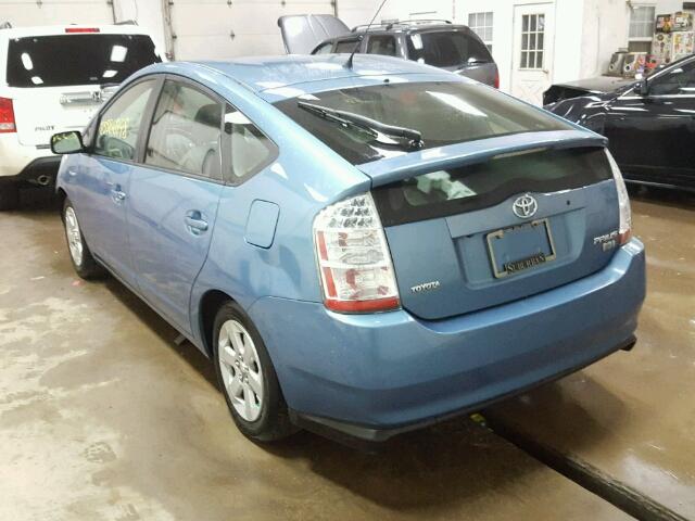 JTDKB20U277637278 - 2007 TOYOTA PRIUS BLUE photo 3