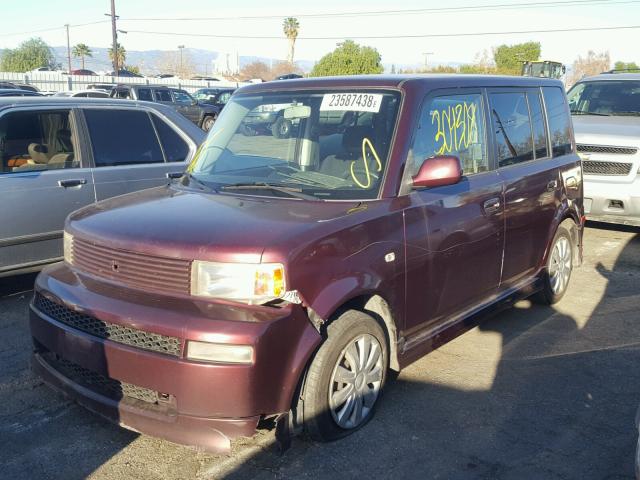 JTLKT324640139268 - 2004 TOYOTA SCION XB PURPLE photo 2