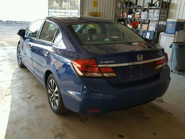 19XFB2F80DE080846 - 2013 HONDA CIVIC EX BLUE photo 3