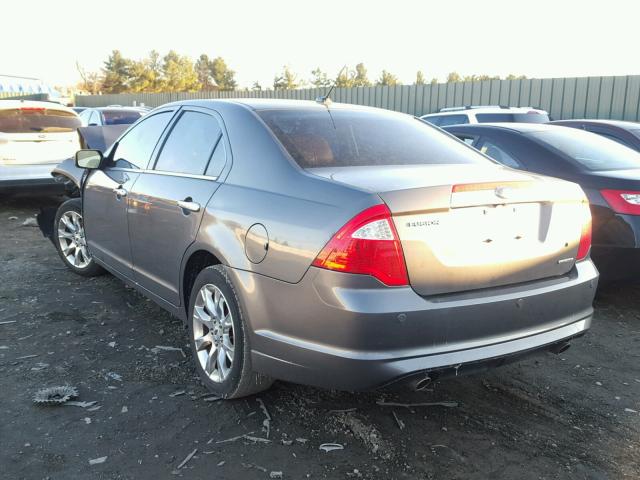 3FAHP0JG3BR101889 - 2011 FORD FUSION SEL GRAY photo 3