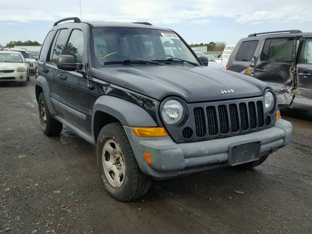 1J4GL48K76W283595 - 2006 JEEP LIBERTY SP BLACK photo 1