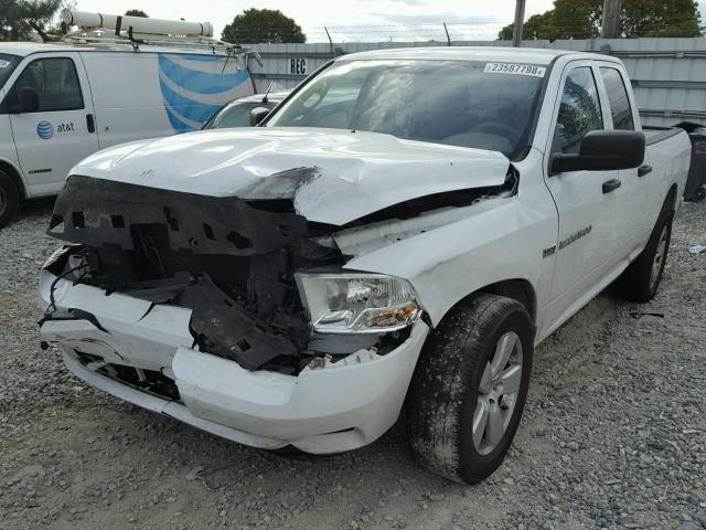 1C6RD6FT6CS179449 - 2012 DODGE RAM 1500 S WHITE photo 2