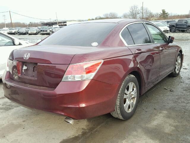 1HGCP26489A078937 - 2009 HONDA ACCORD LXP BURGUNDY photo 4