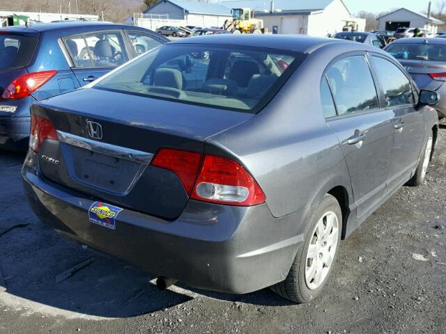 2HGFA16519H309003 - 2009 HONDA CIVIC LX GRAY photo 4